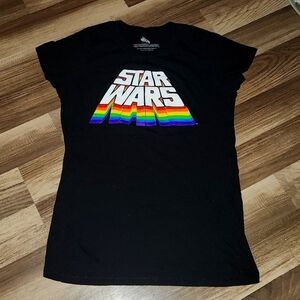 STAR Wars Rainbow Collection Logo T-Shirt Size Large 11-13 Pride